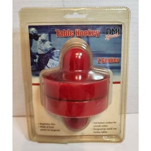 TWO DMI Air Hockey Game Table Goalie Paddle Mallet Pushers Felt Pads Set NEW